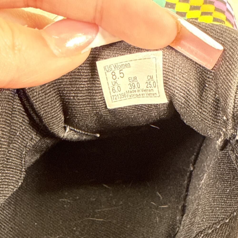 Vans Doheny Rainbow Mini Checkered Canvas Sneakers Women's Size 8.5 Bnfts Chrty - Picture 14 of 16